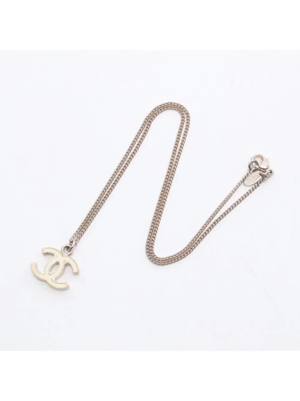Chanel Necklace CC Logo 07 Beige